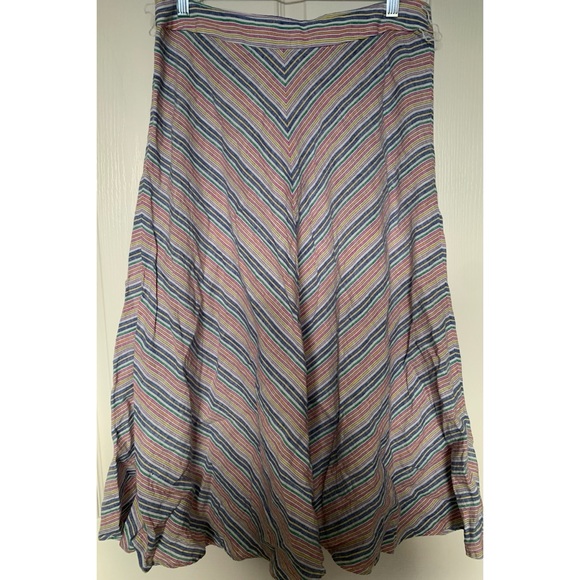 Talbots Striped Linen Skirt Women’s Size 12 - Picture 2 of 5